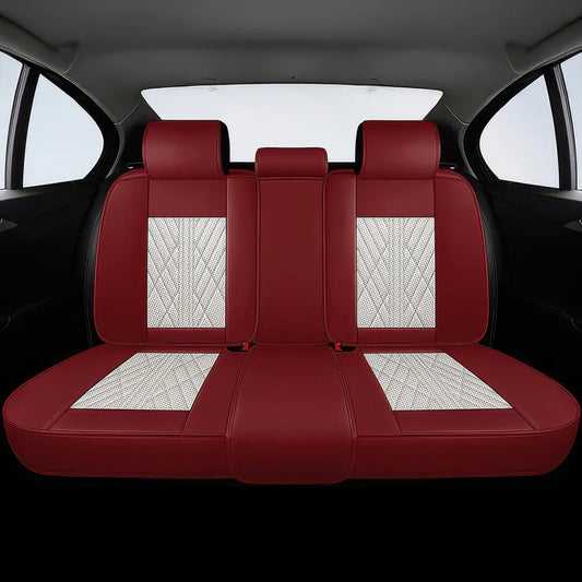 Beige & Red Comfort Guard Car Seat Covers