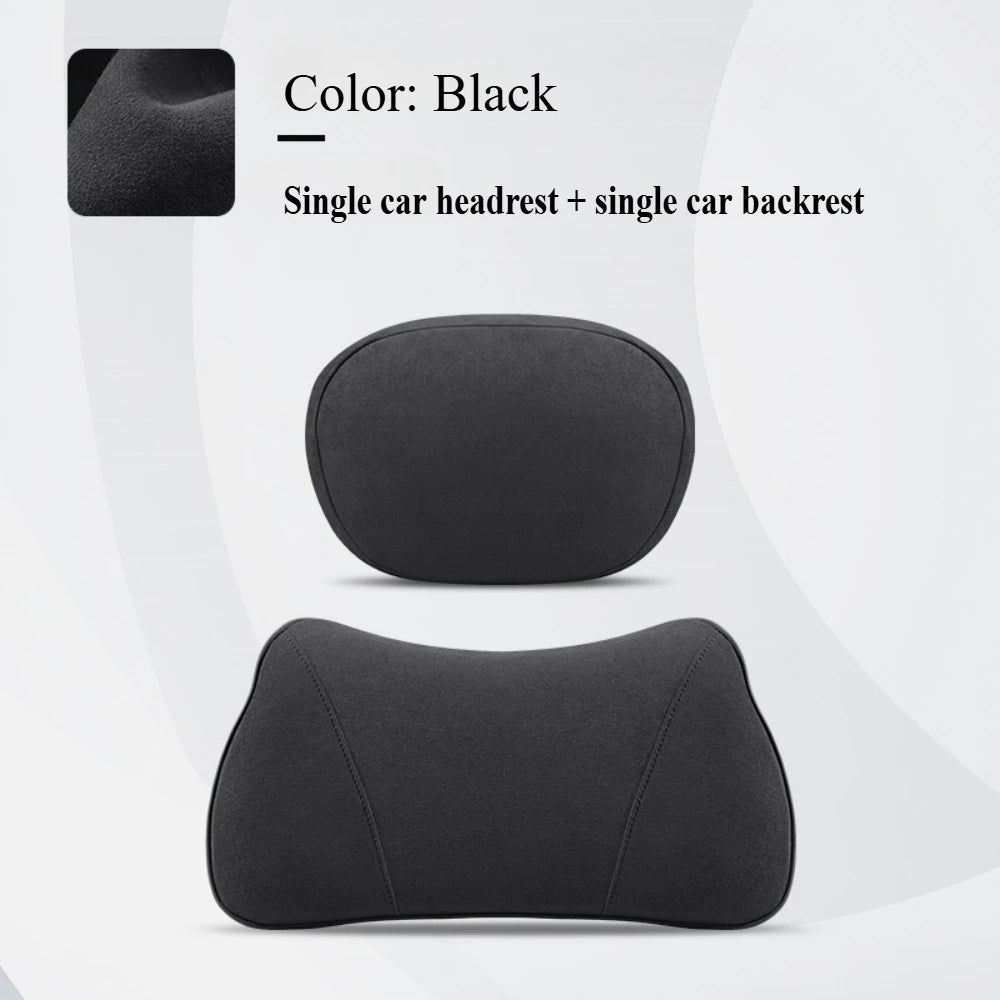 For Tesla Model 3 Model Y Juniper Model S Model X Suede Car headrest backrest Lumbar Cushion Back Cushion Car Accessories