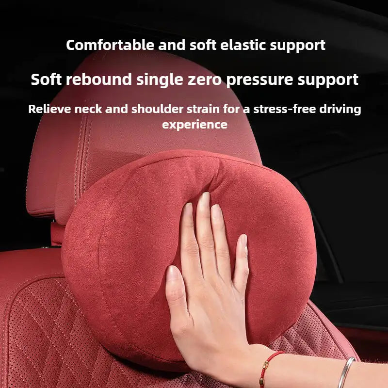 For Tesla Model 3 Model Y Juniper Model S Model X Suede Car headrest backrest Lumbar Cushion Back Cushion Car Accessories
