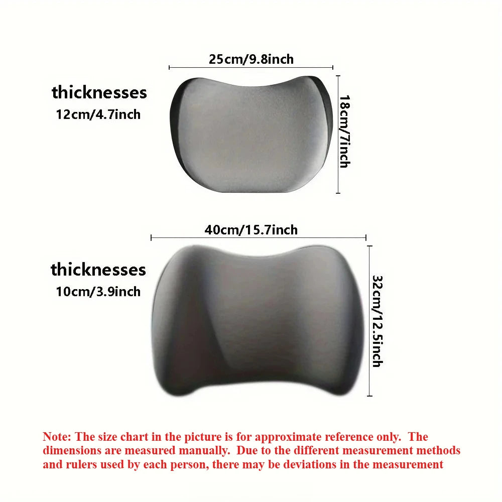 Car Neck Pillow Protector Memory Foam Auto Seat Headrest Pillow Soft Waist Cushion Car Neck Cushion Backrest Lumbar Support