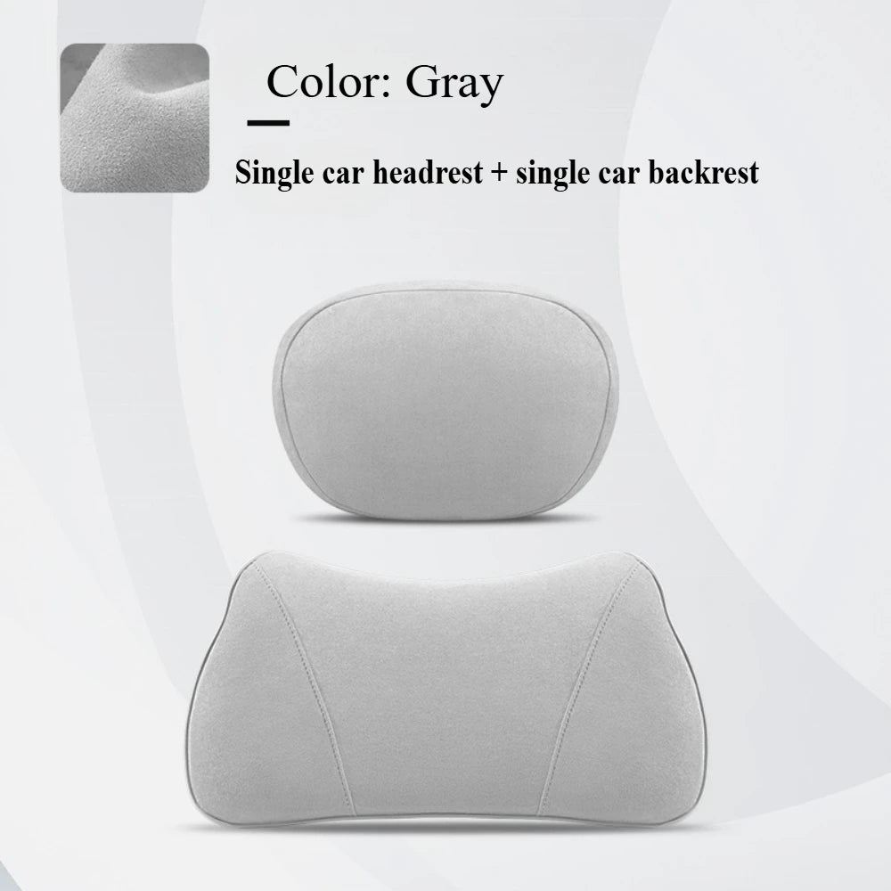 For Tesla Model 3 Model Y Juniper Model S Model X Suede Car headrest backrest Lumbar Cushion Back Cushion Car Accessories
