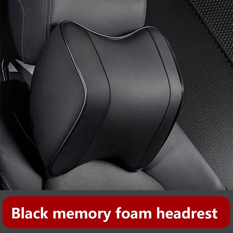 Universal Car Neck Pillow Headrest Neck Rest Head Support Cushion Car Supplies Breathable Memory Foam Car Lumbar Pillow