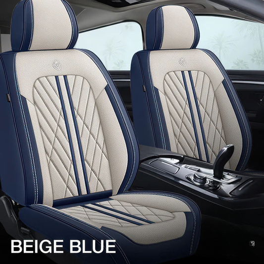 Beige & Bule Comfort Guard Car Seat Covers