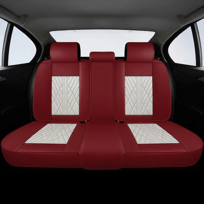 Beige & Red Comfort Guard Car Seat Covers