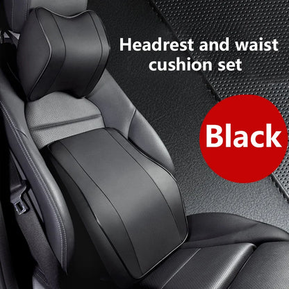 Universal Car Neck Pillow Headrest Neck Rest Head Support Cushion Car Supplies Breathable Memory Foam Car Lumbar Pillow