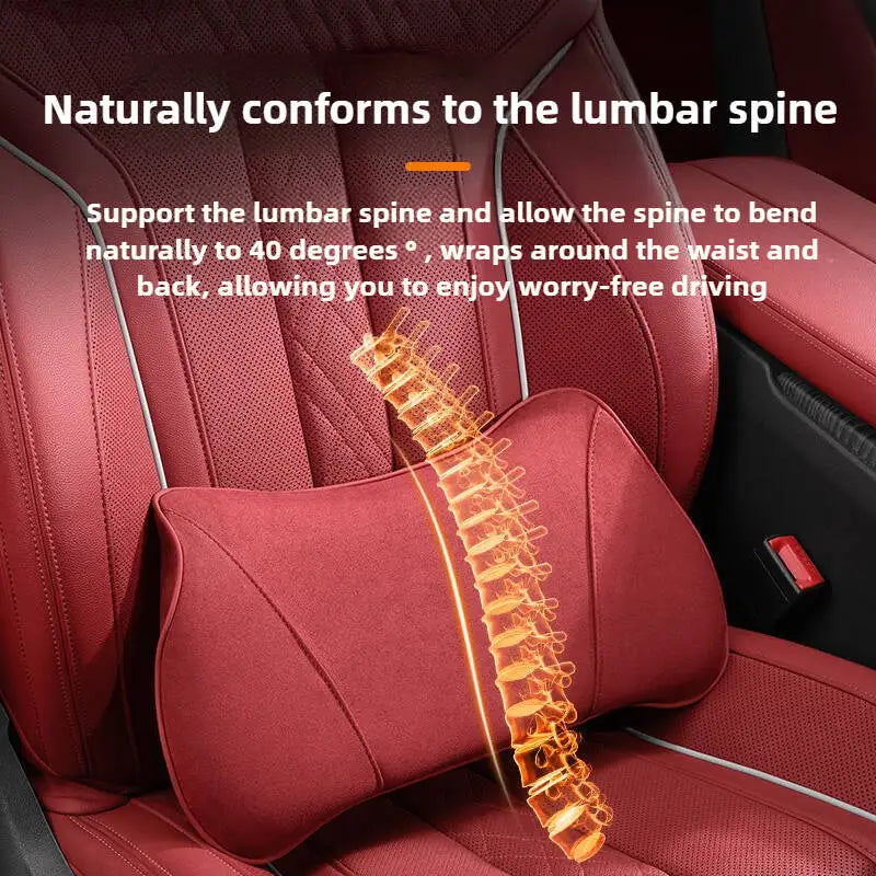 For Tesla Model 3 Model Y Juniper Model S Model X Suede Car headrest backrest Lumbar Cushion Back Cushion Car Accessories