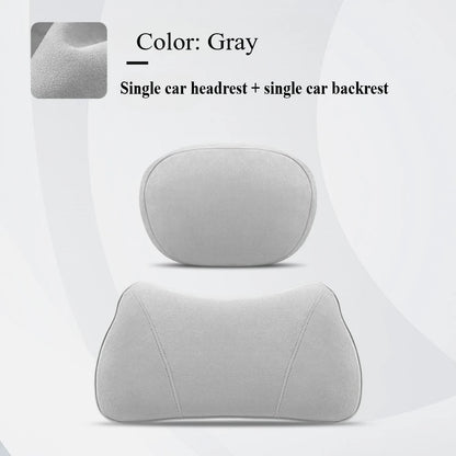 For Tesla Model 3 Model Y Juniper Model S Model X Suede Car headrest backrest Lumbar Cushion Back Cushion Car Accessories